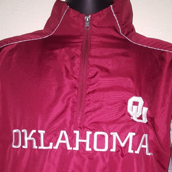 Oklahoma Sooners 1/4 zip pull over windbreaker - Picture 4 of 8